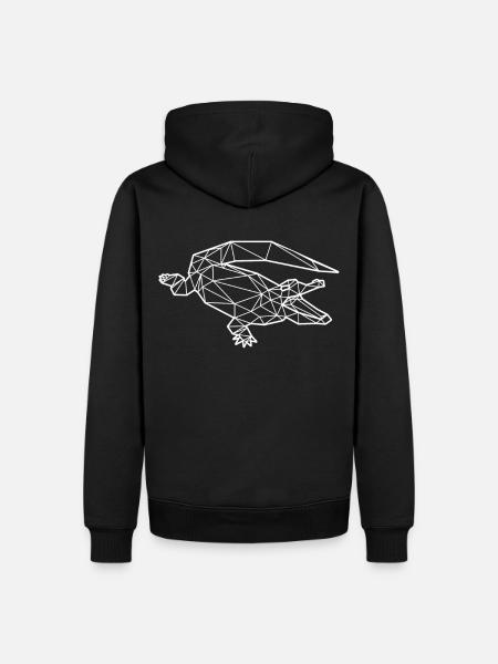 Crocodile polygon - Men’s Premium Organic Hoodie - black