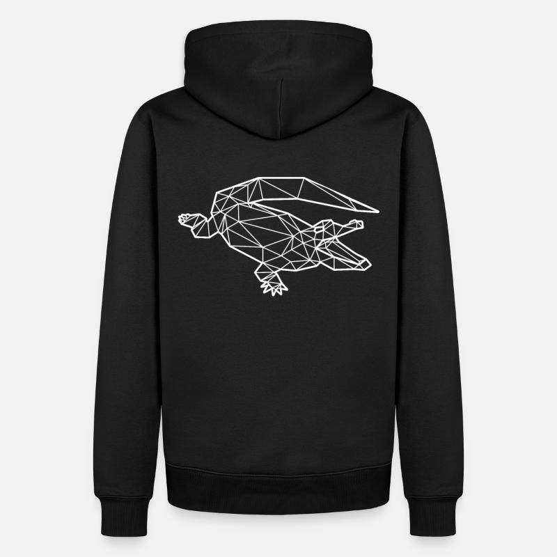 Polygone de crocodile - Sweat à capuche Premium bio Homme - noir