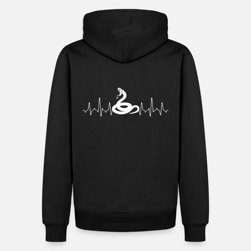 Battement de coeur de serpent - Sweat à capuche Premium bio Homme - noir