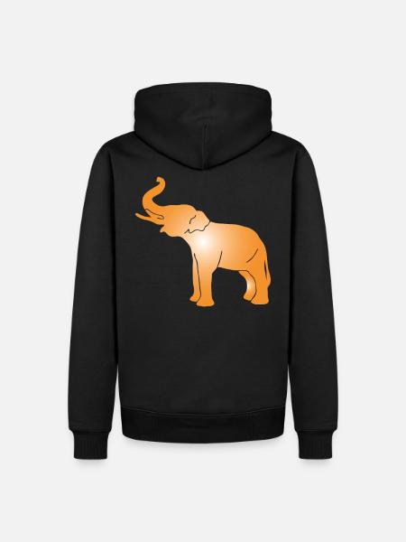 elephant silhouette elephant - Men’s Premium Organic Hoodie - black