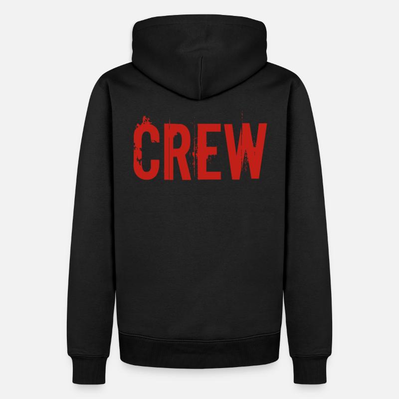 Crew Rot - Männer Premium Bio Hoodie - Schwarz