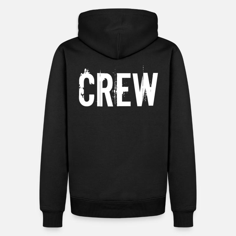 Crew - Männer Premium Bio Hoodie - Schwarz