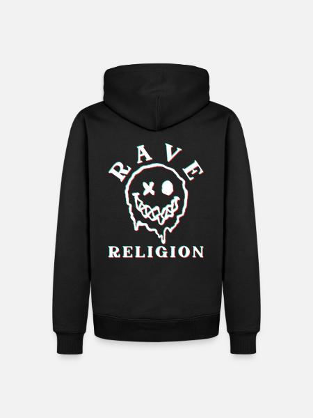 Raver religion - Men’s Premium Organic Hoodie - black