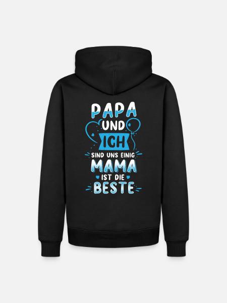 Beste Mama - Männer Premium Bio Hoodie - Schwarz