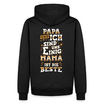 Beste Mama - Männer Premium Bio Hoodie - Schwarz - Hinten - Nico (187cm)
