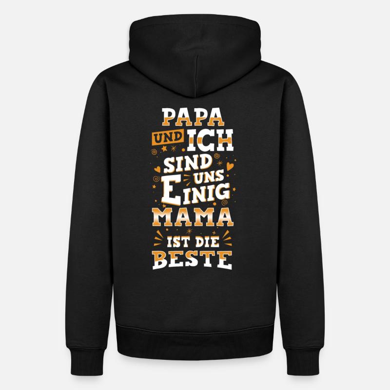 Beste Mama - Männer Premium Bio Hoodie - Schwarz
