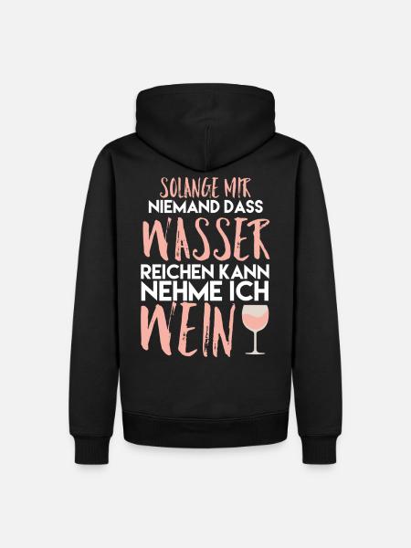 Wein Spruch - Männer Premium Bio Hoodie - Schwarz