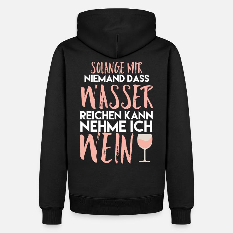 Wein Spruch - Männer Premium Bio Hoodie - Schwarz