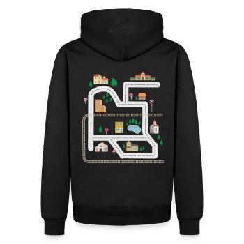 Tapis de jeu Tapis City Father Massage du dos - Sweat à capuche Premium bio Homme - noir - Dos - Nico (187cm)