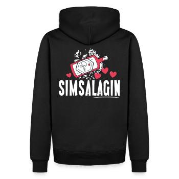 Gin - Sweat à capuche Premium bio Homme - noir - Dos - Nico (187cm)