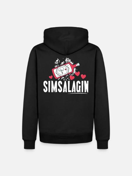 Gin - Sweat à capuche Premium bio Homme - noir