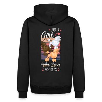 Caniche Disant - Sweat à capuche Premium bio Homme - noir - Dos - Nico (187cm)