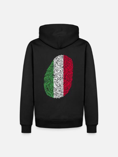 Italian fingerprint - Men’s Premium Organic Hoodie - black