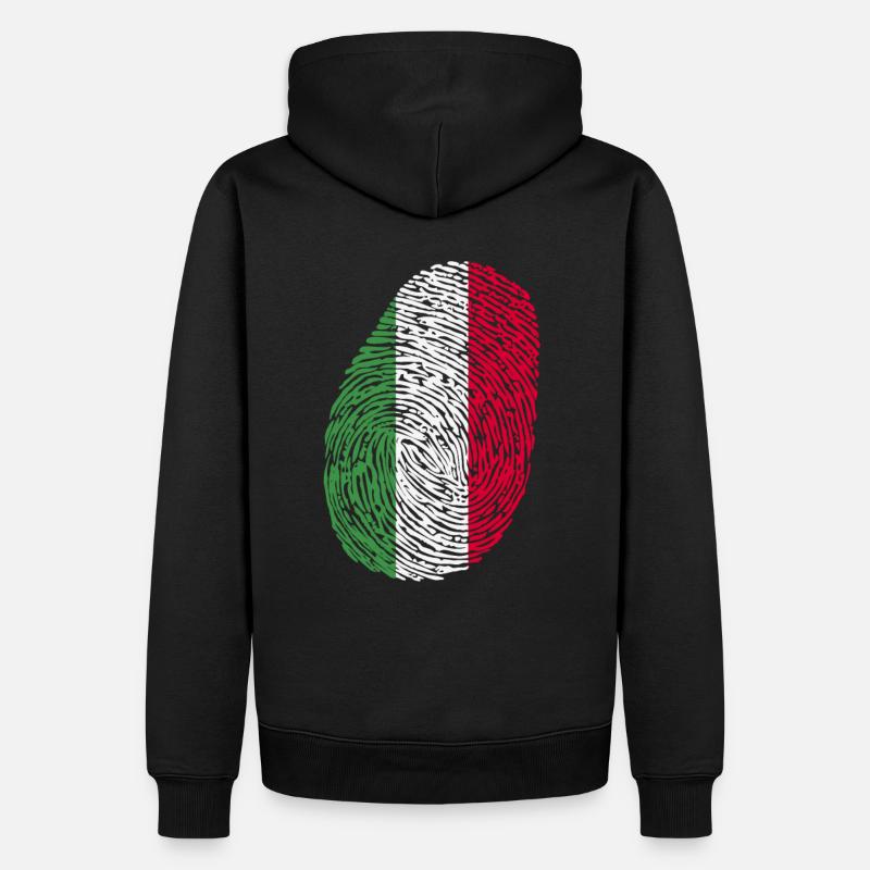Empreinte digitale italienne - Sweat à capuche Premium bio Homme - noir