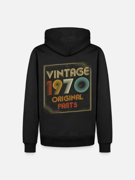 VINTAGE 1970 - Men’s Premium Organic Hoodie - black
