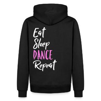 Mangez sommeil répétez la danse - Sweat à capuche Premium bio Homme - noir - Dos - Nico (187cm)