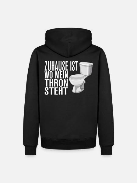 Klo Sprüche - Männer Premium Bio Hoodie - Schwarz