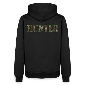 Hunter - Men’s Premium Organic Hoodie - black - Back - Nico (187cm)