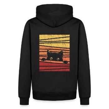Black cat - Men’s Premium Organic Hoodie - black - Back - Nico (187cm)