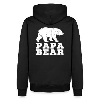 Papa bear - Men’s Premium Organic Hoodie - black - Back - Nico (187cm)