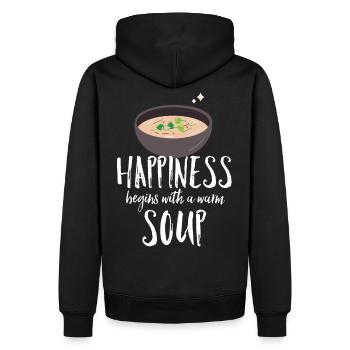 Soupe - Sweat à capuche Premium bio Homme - noir - Dos - Nico (187cm)