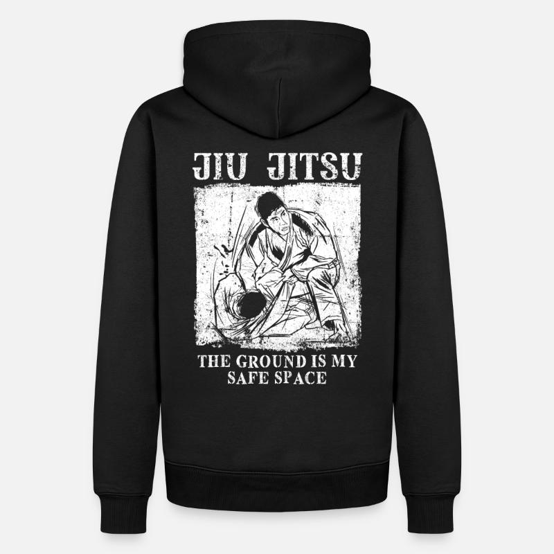 Jiu Jitsu Spruch - Männer Premium Bio Hoodie - Schwarz