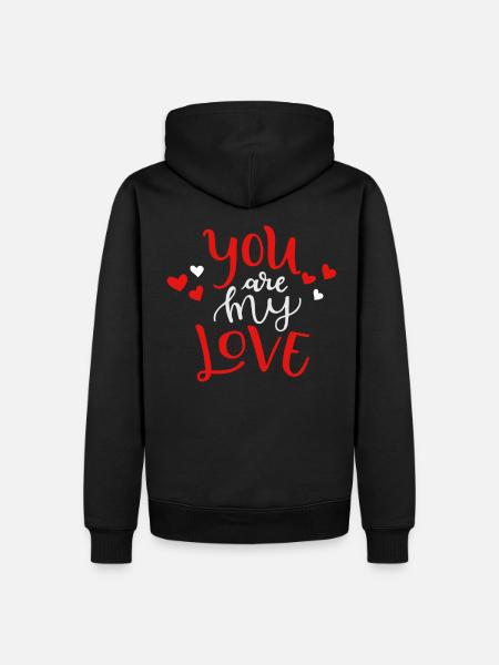 Tu es mon amour - Sweat à capuche Premium bio Homme - noir