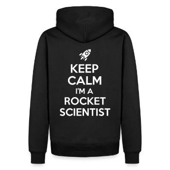 Raketen - Männer Premium Bio Hoodie - Schwarz - Hinten - Nico (187cm)