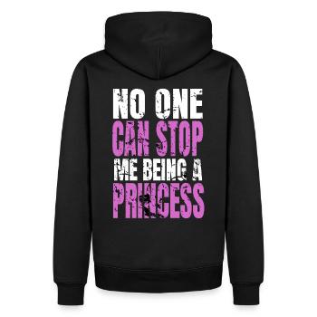 Princesse - Sweat à capuche Premium bio Homme - noir - Dos - Nico (187cm)