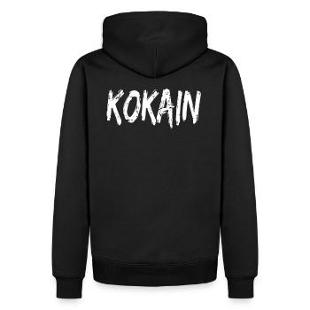 cocaïne - Sweat à capuche Premium bio Homme - noir - Dos - Nico (187cm)