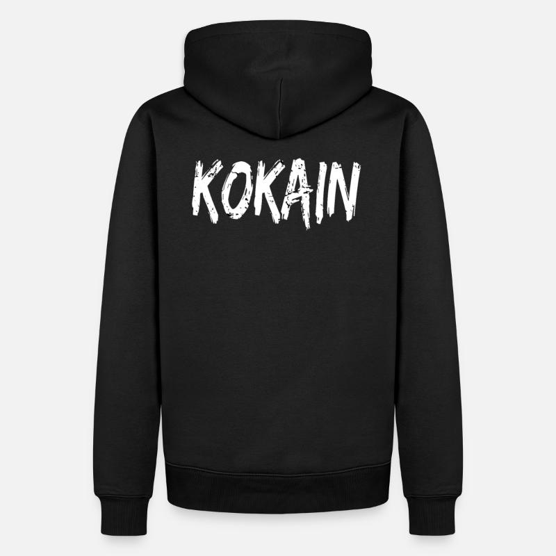 Kokain - Männer Premium Bio Hoodie - Schwarz