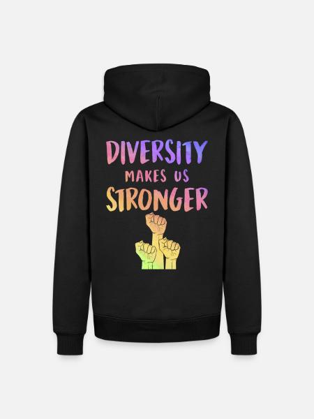 La diversité - Sweat à capuche Premium bio Homme - noir
