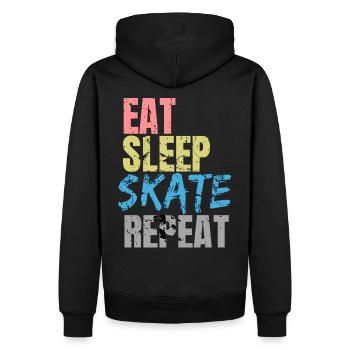 Eat Sleep Skate Repeat - Men’s Premium Organic Hoodie - black - Back - Nico (187cm)