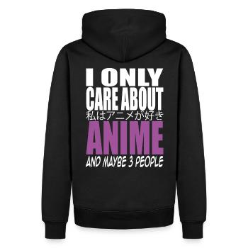 Anime - Men’s Premium Organic Hoodie - black - Back - Nico (187cm)