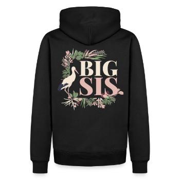 sœur - Sweat à capuche Premium bio Homme - noir - Dos - Nico (187cm)