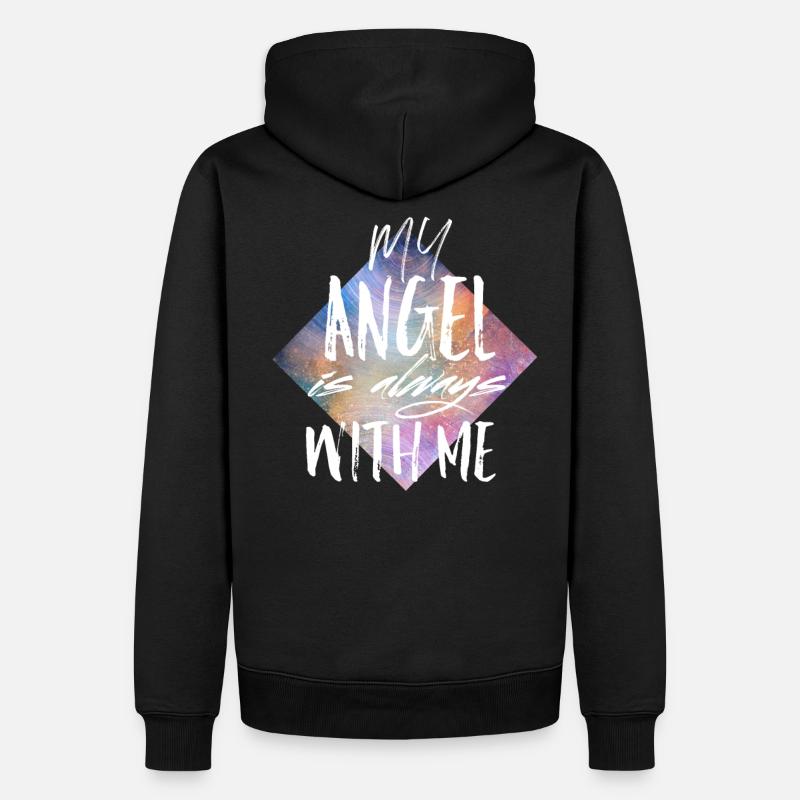 Engel - Männer Premium Bio Hoodie - Schwarz