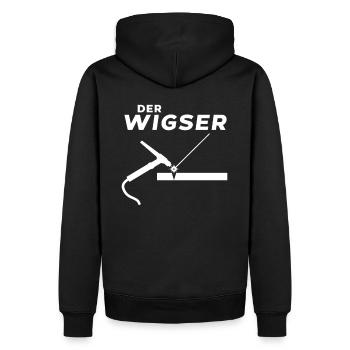 Der WIGser WIG schweißen WIG Schweißer Schlosser - Männer Premium Bio Hoodie - Schwarz - Hinten - Nico (187cm)
