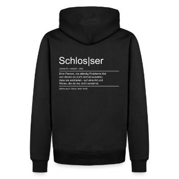 Definition Schlosser schweißen WIG MAG Schweißer - Männer Premium Bio Hoodie - Schwarz - Hinten - Nico (187cm)