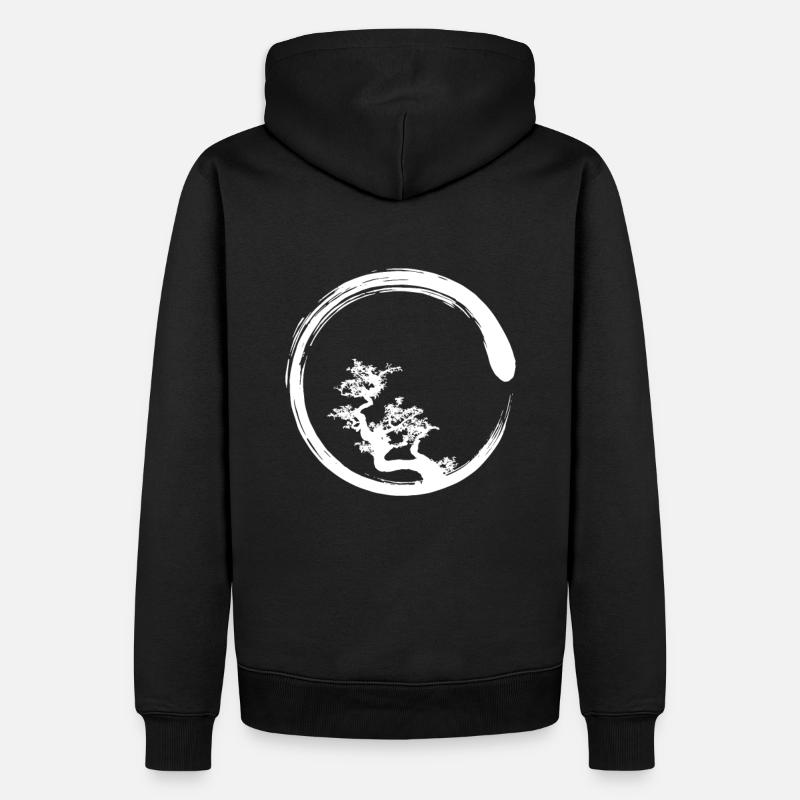 Cercle Zen Bonzai - Sweat à capuche Premium bio Homme - noir