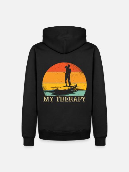 Stand Up Paddle Therapy SUP - Men’s Premium Organic Hoodie - black