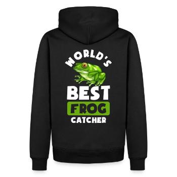 Best Frog Catcher - Männer Premium Bio Hoodie - Schwarz - Hinten - Nico (187cm)
