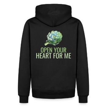 Artischocken Spruch lustig - Männer Premium Bio Hoodie - Schwarz - Hinten - Nico (187cm)