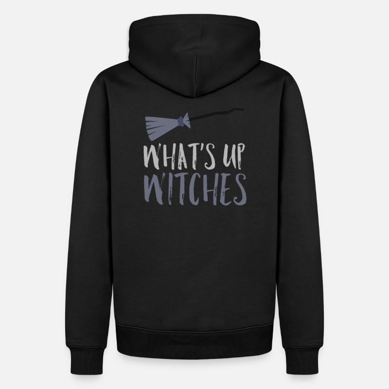 Hexenbesen Hexe Geschenk - Männer Premium Bio Hoodie - Schwarz