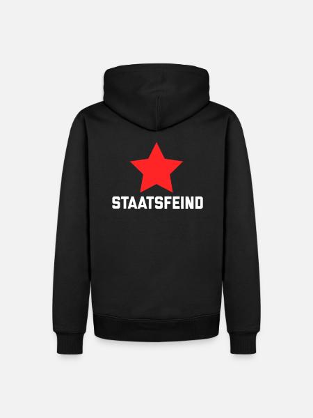 Staatsfeind - Männer Premium Bio Hoodie - Schwarz