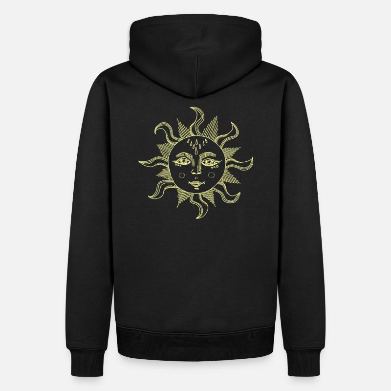 Soleil - Sweat à capuche Premium bio Homme - noir