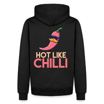 Chaud comme le piment - Sweat à capuche Premium bio Homme - noir - Dos - Nico (187cm)