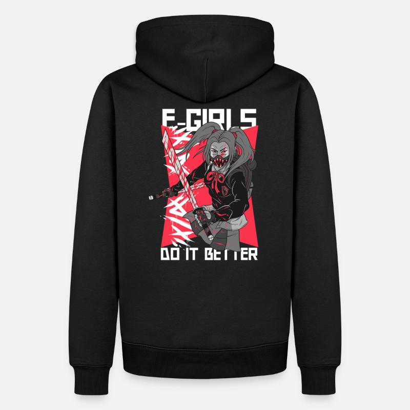 EGirl Spruch - Männer Premium Bio Hoodie - Schwarz