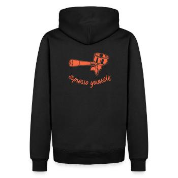 Espresso vous-même - Sweat à capuche Premium bio Homme - noir - Dos - Nico (187cm)