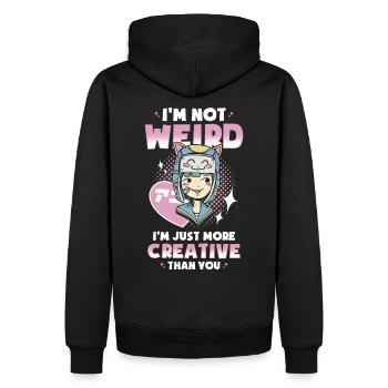 Manga Girl - Männer Premium Bio Hoodie - Schwarz - Hinten - Nico (187cm)