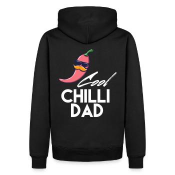 Piment disant papa - Sweat à capuche Premium bio Homme - noir - Dos - Nico (187cm)